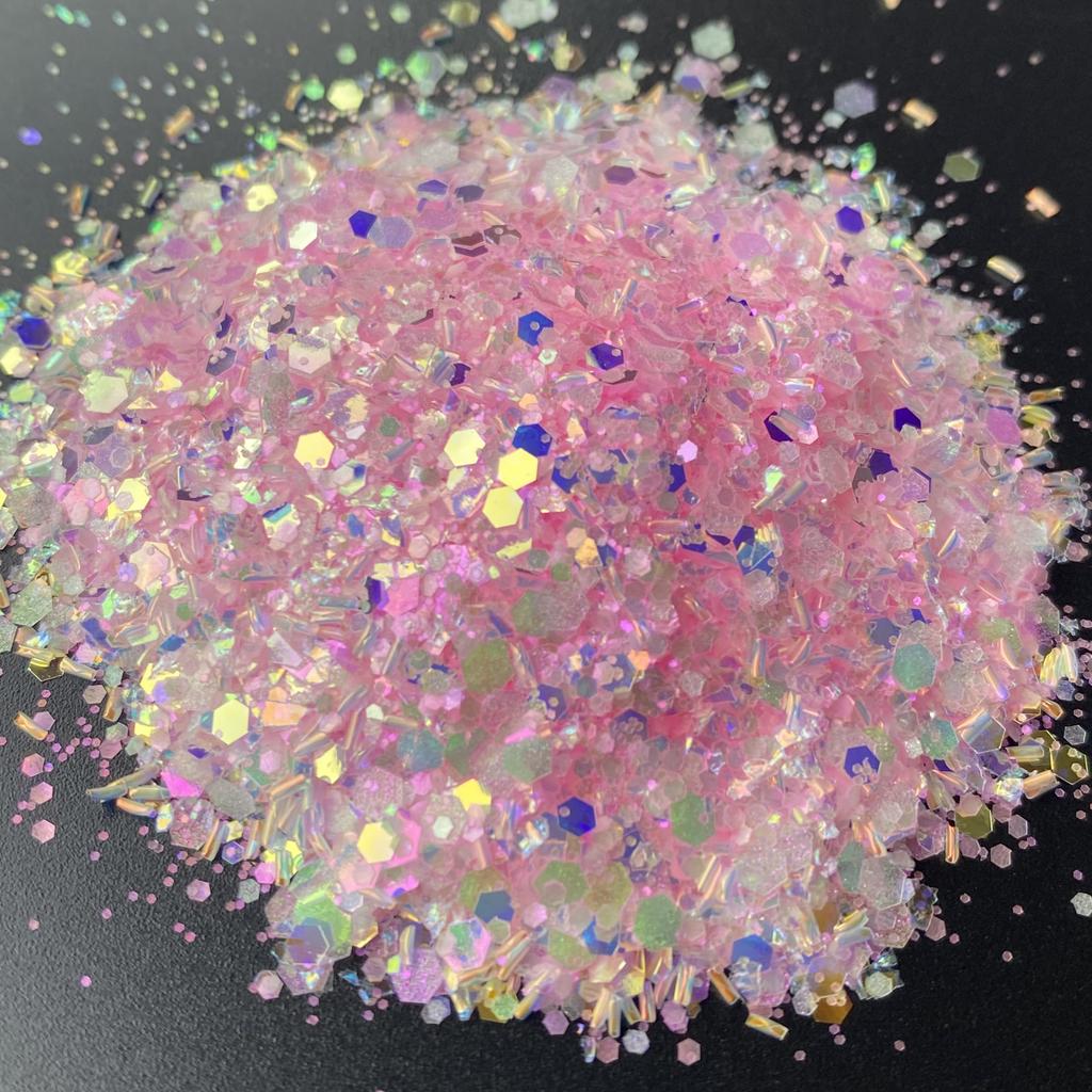 1kg Bag Glitter Chunky Iridescent Holographic Glitter Bulk for Snow Globe Cup DIY Gift Craft Glitter