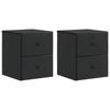 Wall Mounted Nightstand 2 Pcs Black 34.5 X 33 X 40 Cm