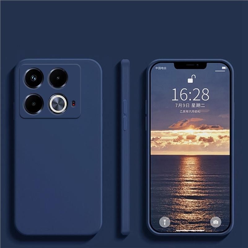 

Для Infinix Note 40 Чехол Жидкий Силиконовый Простой Чехол Infinix Note 40 Чехол TPU Противоударный Защитный Чехол Infinix Note 40 Pro Plus Note 40 Pro 4G синий