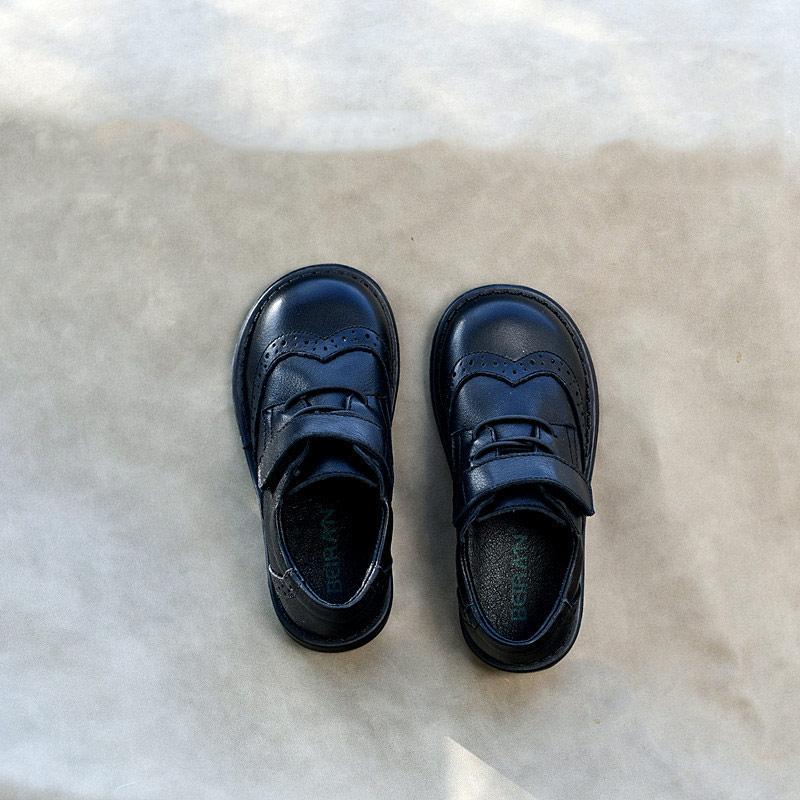 

Children shoes Princess spring and autumn style single shoes soft cowhide school leather shoes Mary cute baby black leather shoe 25
