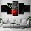 Most beautiful rose flowers 5 Piece Canvas Wallpapers modern Poster Modular art painting for Living Room Home Decor