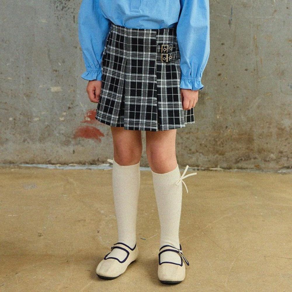 

Olivan Check Pattern Skirt Pants Black blacks/150