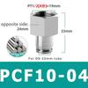 Pneumatic Connector 304 Stainless Steel PCF 1/8” 1/4” 3/8” 1/2” BSP Internal Thread Pneumatic Hose Air Pipe Quick Fitting