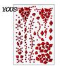 Long Lasting Face Body Stickers Halloween Scar Gem Stickers, Rhinestone Wound Art Dark Style Aesthetic Decals, Waterproof Self Adhesive Temporary