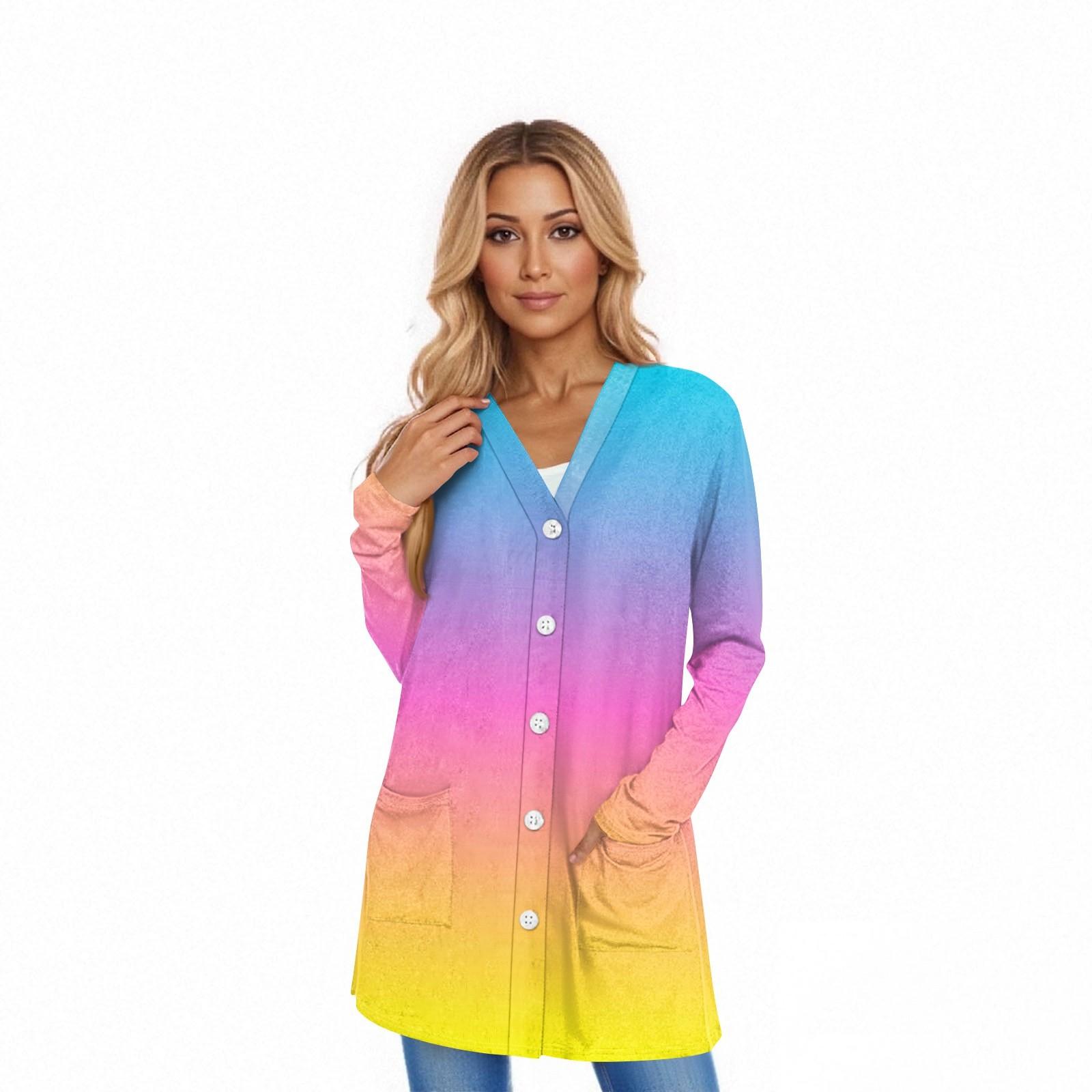 

Женский кардиган с длинным рукавом, повседневная куртка с карманами, топ S