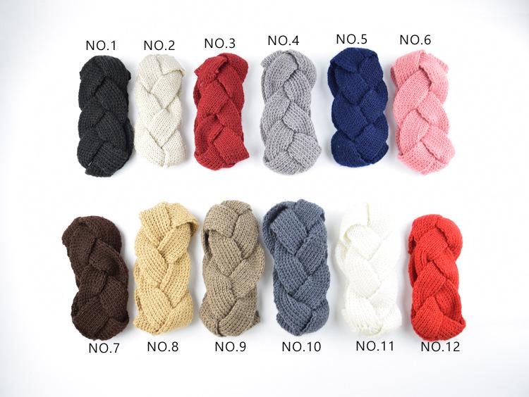 Handmade Woolen Cable Knit Headband Ear Warmer - European, American, Korean Style for Autumn/Winter