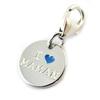Altesse [N3257] - Pendentif charm argent 'Je t'Aime Maman' bleu