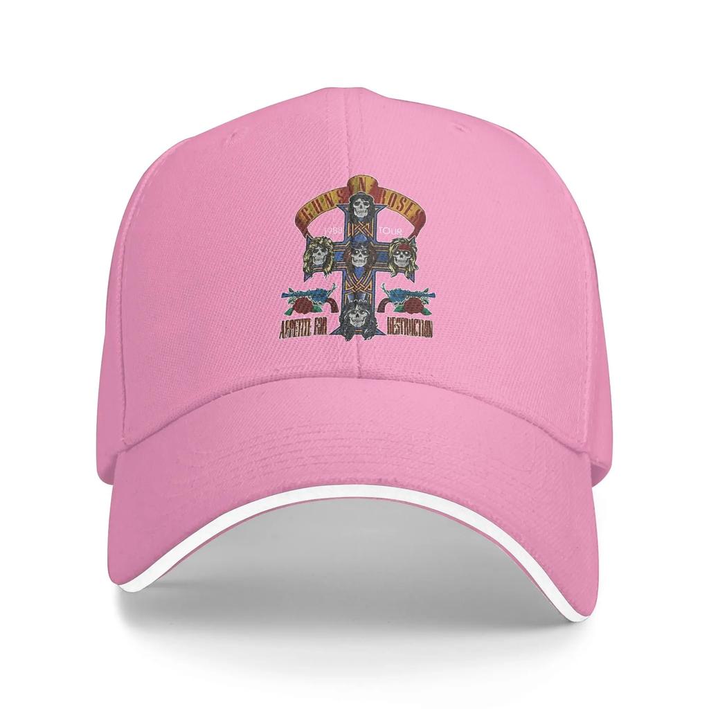 Guns N Roses Graphic Print Sun Baseball Cap Rock Band Summer Streetwear Trucker Hat For Unisex Men Fishing Baseball Caps