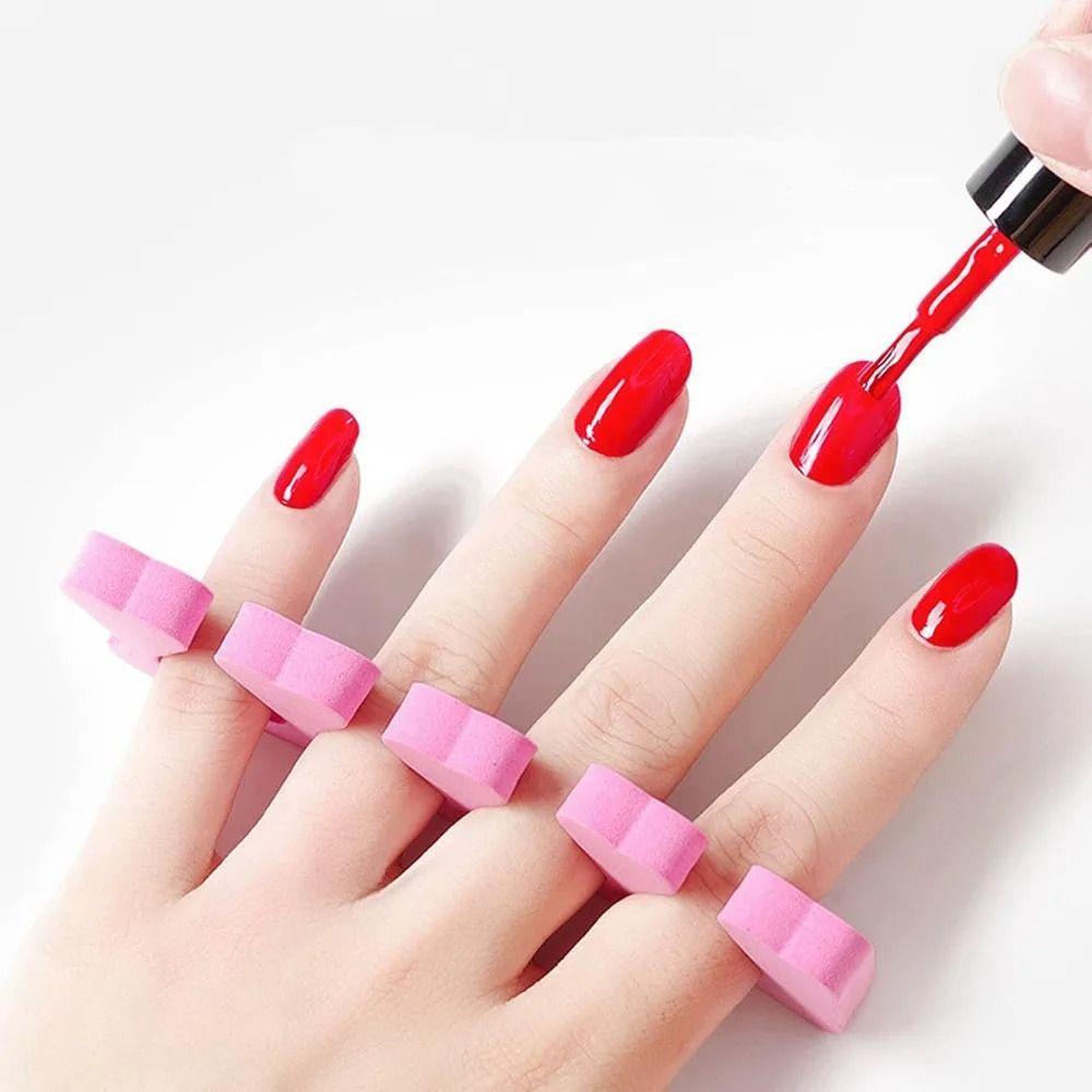 100Pcs Flexible Manicure Finger Separators Soft Sponge Foots Nail Art Tools UV Gel Polish