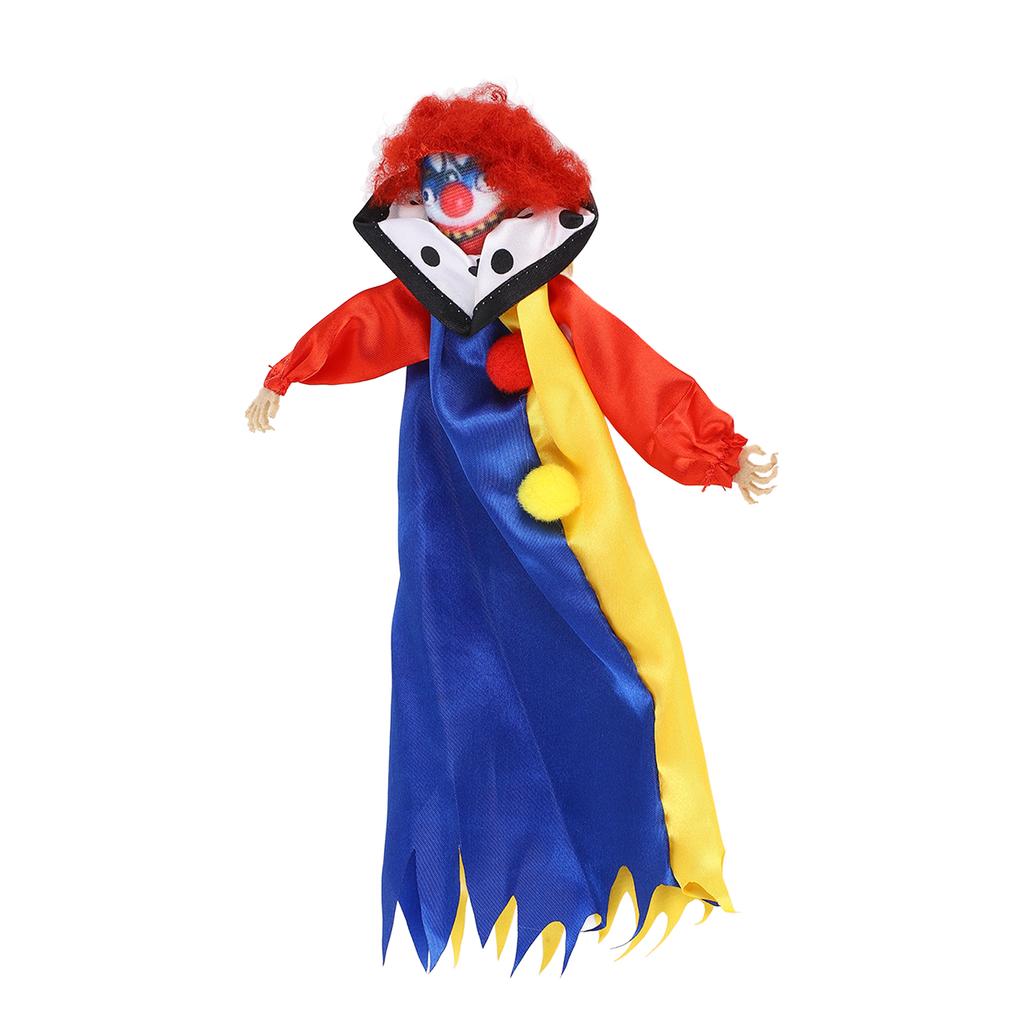 Halloween Clown Doll Scary Eerie Clown Doll Decoration Hanging Clown Doll Ornament for Horror