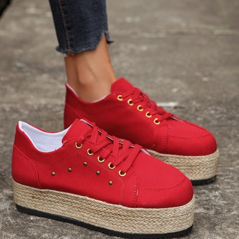 Large size platform casual single shoes women's spring leopard print heightening board shoes casual shoes