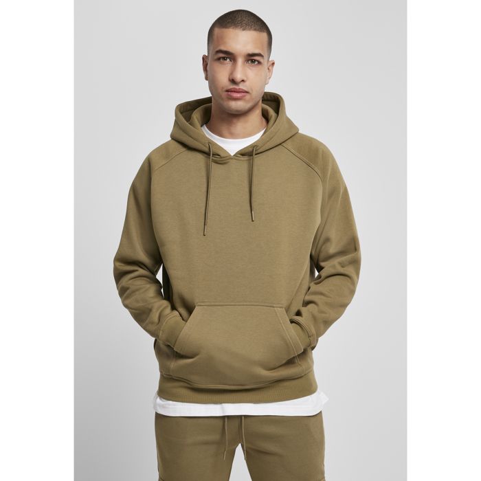 Sweatshirt à capuche - Urban Classics - Modèle blank - Vert olive - Manches longues - Homme