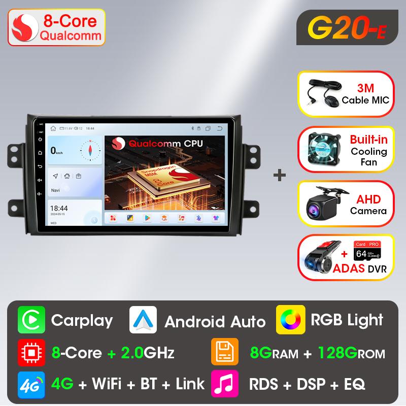 Srnubi 2Din Android autoradio pour Suzuki SX4 2006-2013 sans fil Carplay Android Auto lecteur multimédia Navigation GPS unité centrale