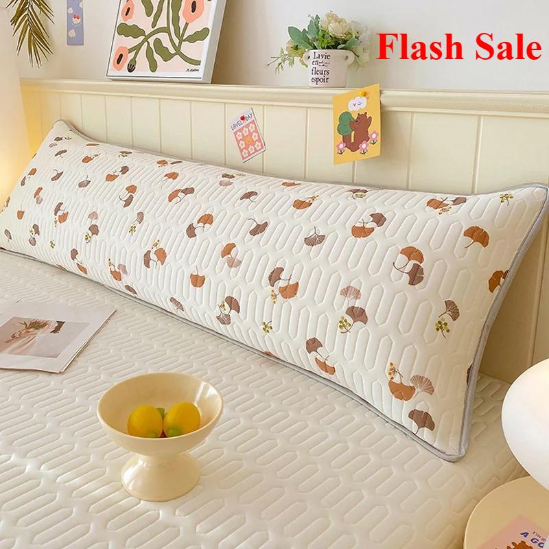 New Class A Cool Silk Small Fresh Printing Double Long 48x150cm Pillowcase Extended Couple Pillowcase Single Pillowcase
