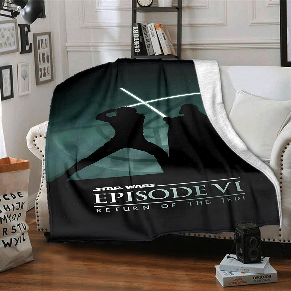 Star Wars Blanket Warmthful Decor Perfect for Picnics Bed Livingroom for All Occasions Digital Print Suitable for Gifting Relatives and Friends