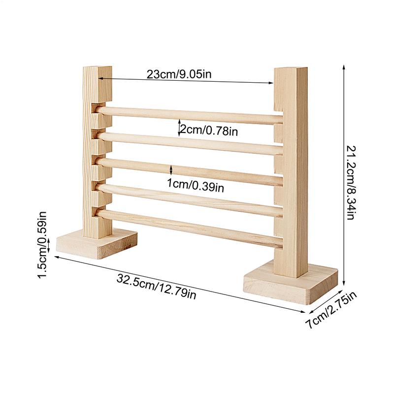 Bunny Exercise Obstacle Wooden Training Hurdle Adjustable Height Training Games Small Animal Toy For Pet Habitat Cage Enrichment