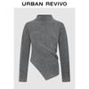 UR2025 Women's High-Neck Pleated Knit Sweater