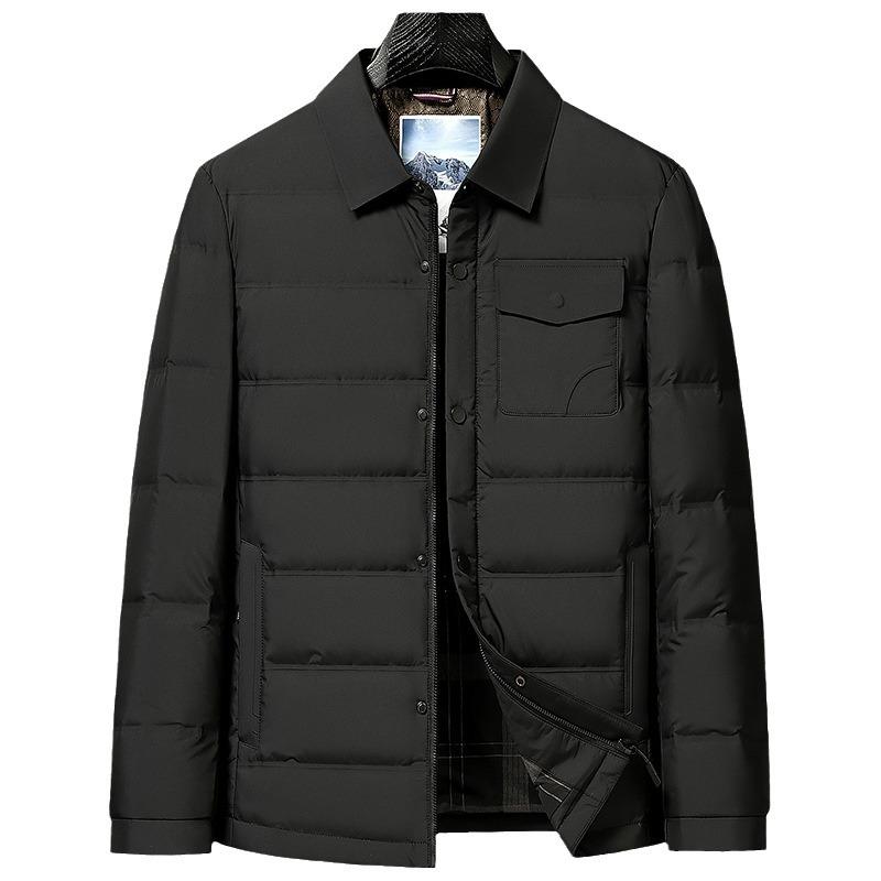 Пуховик мужской деловой воротник-рубашечный пуховик холодостойкий 3XL — фото 3