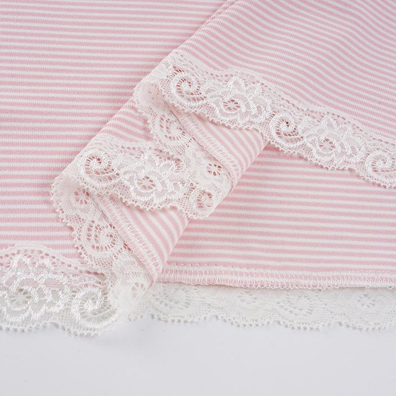 Spicy Summer Striped Lace Bow Tie Camisole: Slim-Fit European American Style