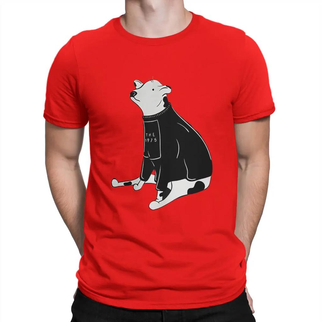 Crazy Funny T-Shirt for Men Crew Neck Cotton T Shirt The 1975 Band Short Sleeve Tees Summer Clothes