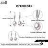Effie Queen 925 Pure Silver Oval Freshwater Pearl Dangle Earrings WithZirconia Fine Jewelry for Women Banquet Party Gift GPE01