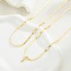 17KM 2 Piece Cross Necklace Set Fashion Jewelry Women Trendy Shiny Daily Party Accessory Decorative Gift Idea For Her