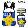 Classic WONDER EGG PRIORITY 3D Print 3pcs/Set Pupil School Bags Laptop Daypack Backpack Inclined Shoulder Bag Pencil Case