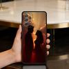 Romantic Couple Silhouettes Soft Silicone Black Cover Phone Case For Samsung Galaxy A73,A72,A71,A70,A53,A52,A51