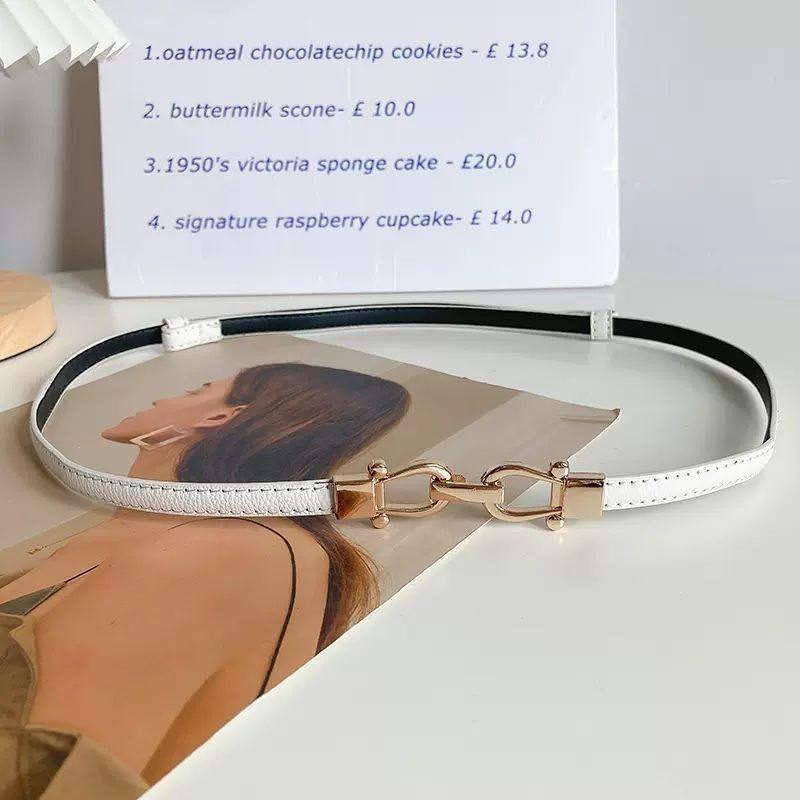 Stylish Summer Women's Waist Belt With Chic Double Ring Buckle For Dresses And Suits