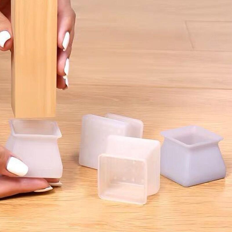 8/16Pcs Anti-slip Chair Leg Caps Silicone Table Cover Feet Pads Floor Protectors Furniture Accessories