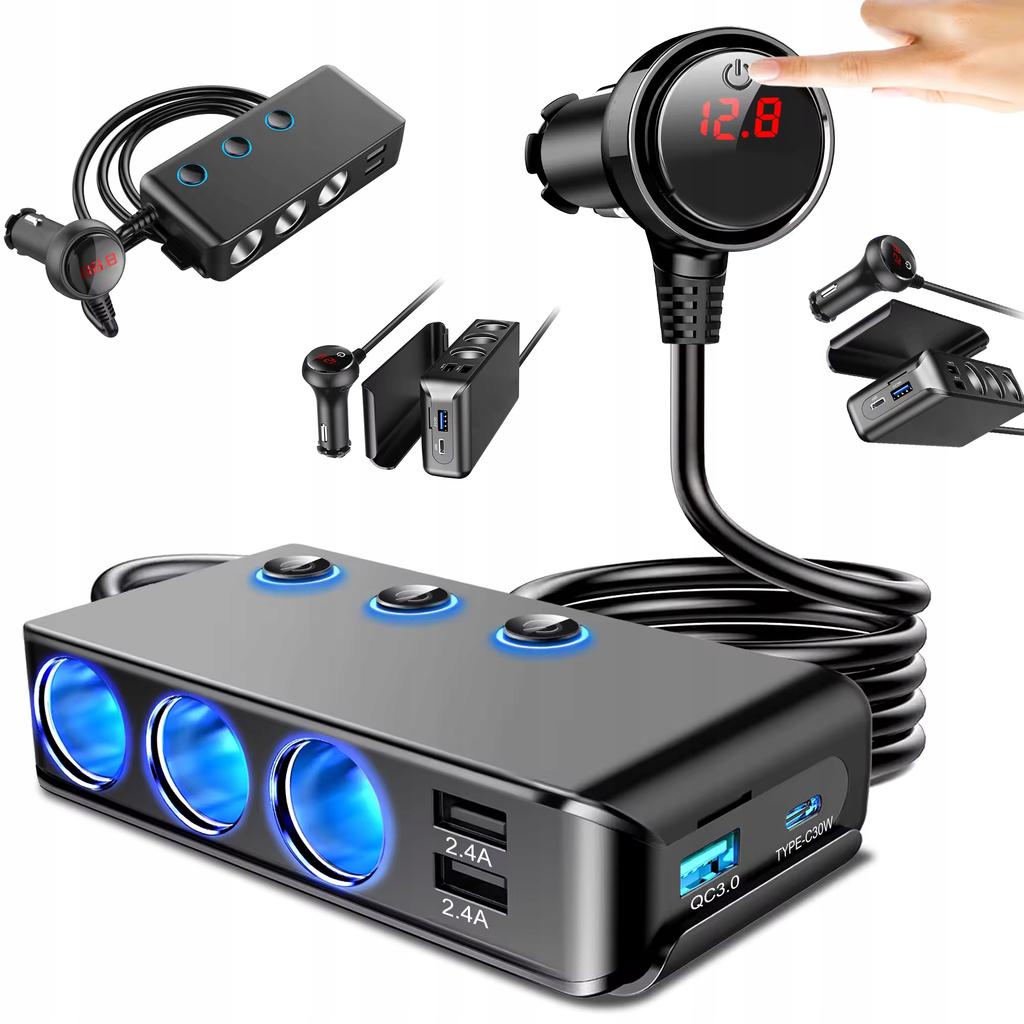 12V Cigarette Lighter Socket Splitter No.:9981