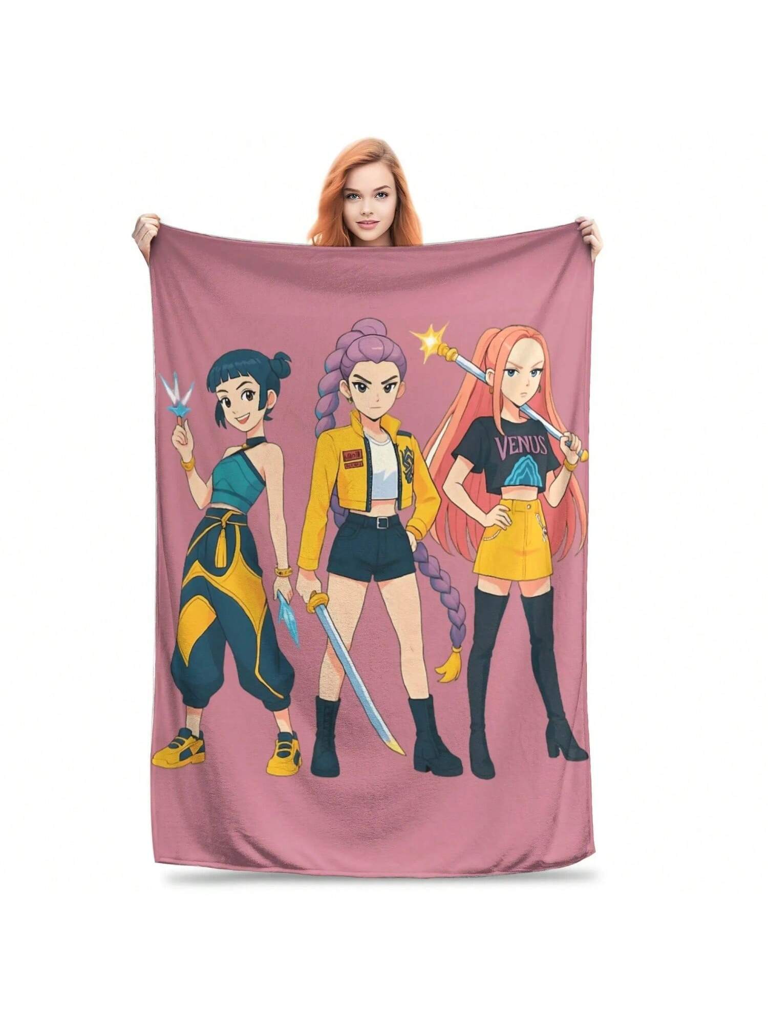 

Kpopped Demon Plush Blanket Throw Blanket Couch Chair Sofa Bed Warm Soft Bedspread Birthday Gift 75X95CM сірий колір