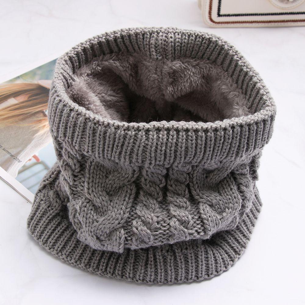 Cable Winter Warm Collar  Cowl Loop Snood Shawl Neck Warmer Circle Thicken Scarf Brushed Knit