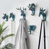 Deer Head Cartoon Wall Hook - New Creative Punch-Free Design for Home Decoration