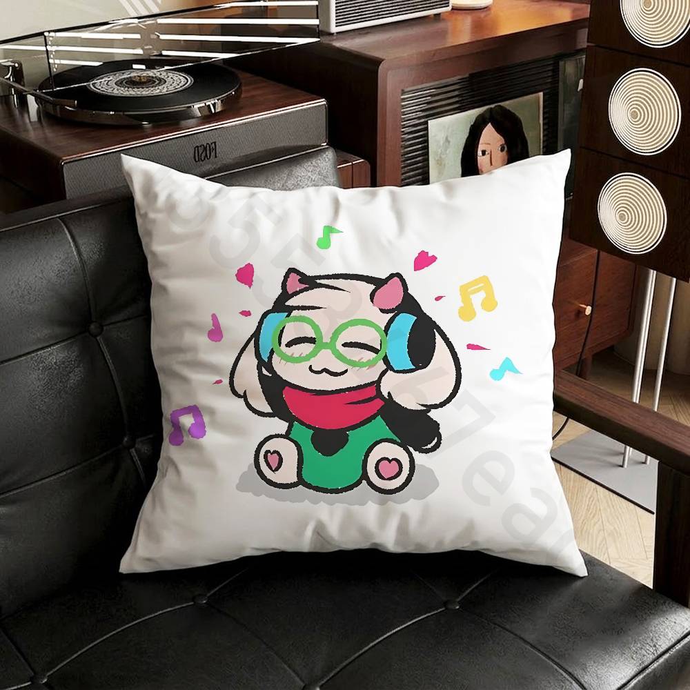 DDeltarune Ralsei Pillow Case Sofa Living Room Bedroom Headboard Backrest Cushion Square Cushion Nap Time