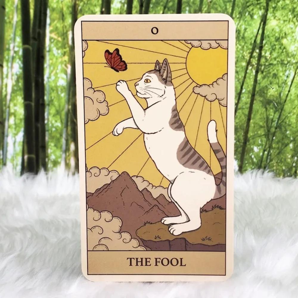 Esotericart Tarot Cats Rule The Earth – 78 Karten Katzen-Tarot-Deck – Einzigartiges Wahrsage-Spiel Für Katzenliebhaber – Englisch