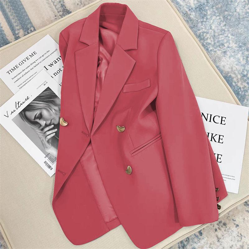 Korean Grey British-Style Women's Fashion Suit Jacket