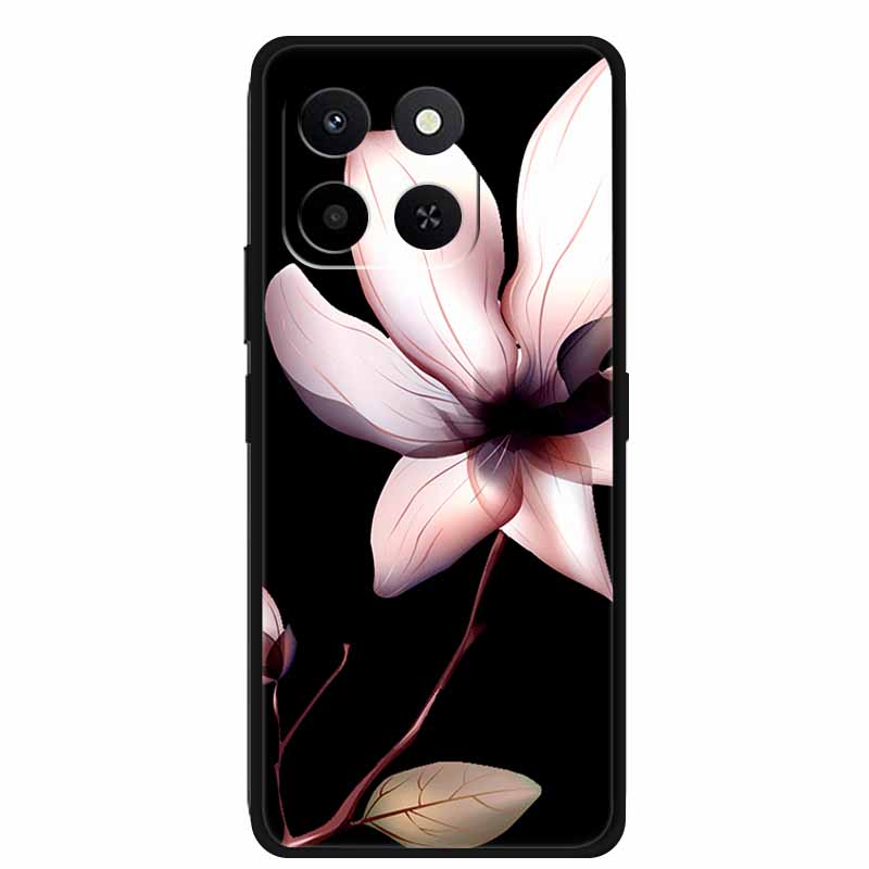 3D Lovely Phone Case For Honor X6C X 6C X6 C 6 C Soft Silicone TPU Protector For Huawei HonorX6C Relief Florals Shell Funda Capa