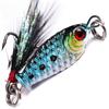 2.5cm 5g Metal Fishing Jig Lure Artificial Bait with Feather Hook Crankbait Lead Jigs Fishing Lures