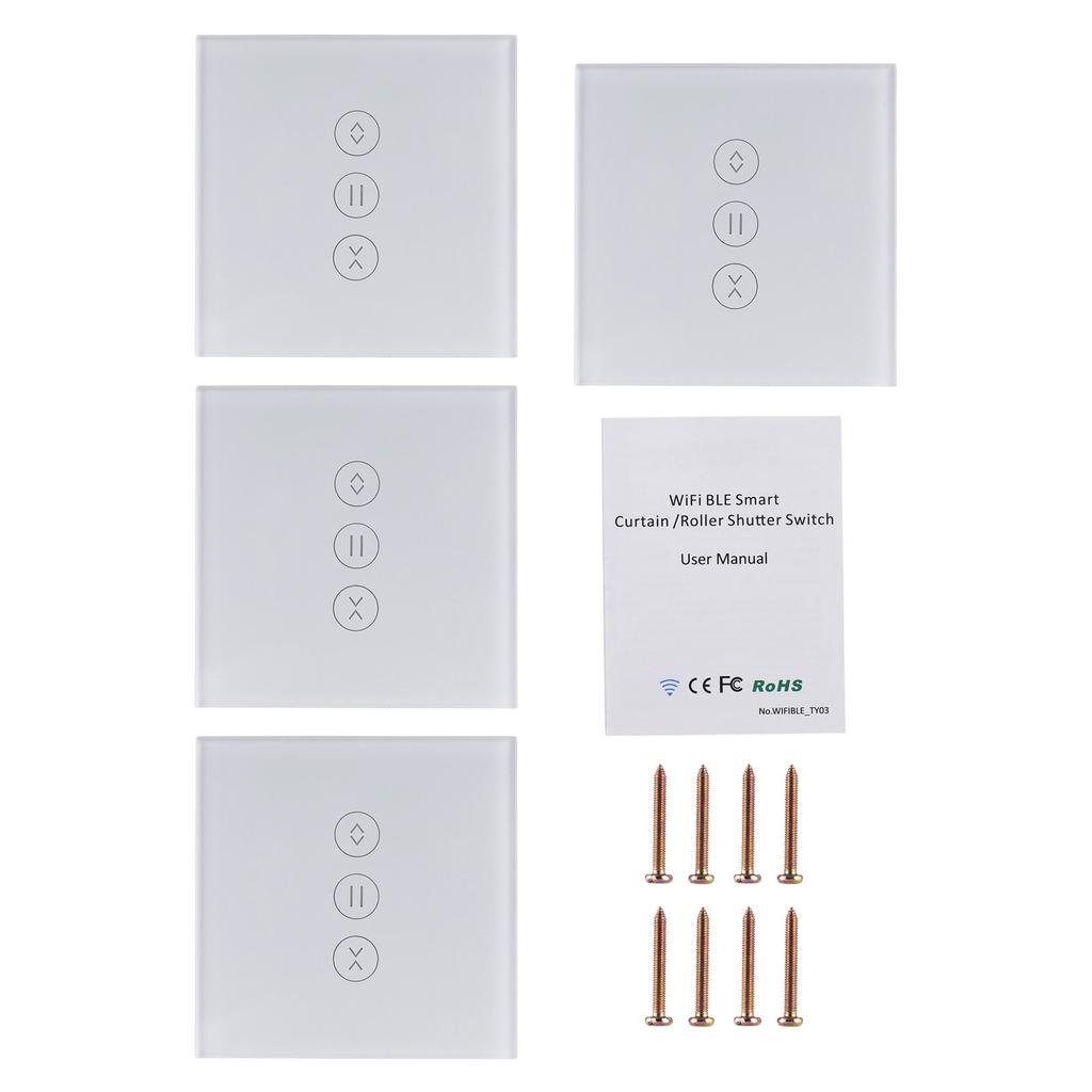2.4G WiFi Smart Curtain Switch TY Curtain Blind Touch Switch 4 Mode Voice Control Intelligent