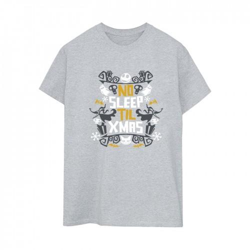 The Nightmare Before Christmas Womens/Ladies No Sleep Till Christmas Cotton Boyfriend T-Shirt