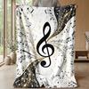 Music Notes Harmony 1 Theme blanket Lightweight Warm Flannel Blanket Decorative Throw Blanket for Home Decoration