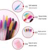 Color Spiral Disposable Eyelash & Eyebrow Brush - Portable Beauty Makeup Tool with Solid Crystal Design