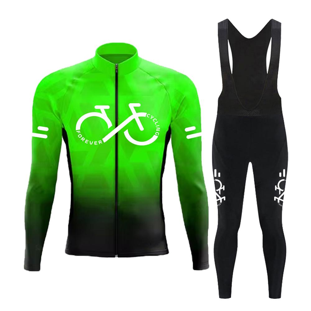 Long Sleeve Gradient MTB Bike Cycling Clothing Breathable Ropa Ciclismo Men's Road Bicycle Sportswear 2026 Autumn Breathable Cycling Suit