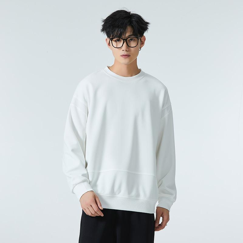 

Свитшот с круглым вырезом Мужской Осенний Новый Однотонный Мужская Футболка с длинным рукавом Топ Базовая Рубашка Универсальная Свободная Мужская Одежда 3XL