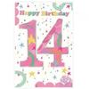 Simon Elvin Stars 14th Birthday Greetings Card (Pack of 6)