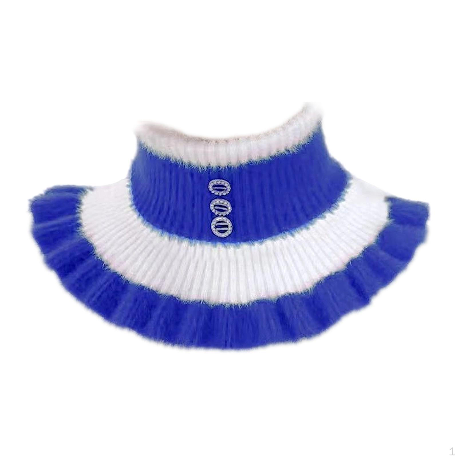 

Autumn Neck Warming Wool Scarf for Daily Travel And Birthday Gift Shopping синий