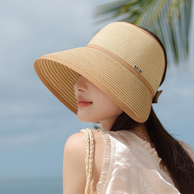 Summer big brim sun hat women outdoor outing seaside vacation visor fashion straw empty top hat