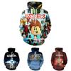 Trendiges Roblox Kapuzenpullover für Jugendliche mit Digitaldruck für stylische Kinder in verschiedenen Farben