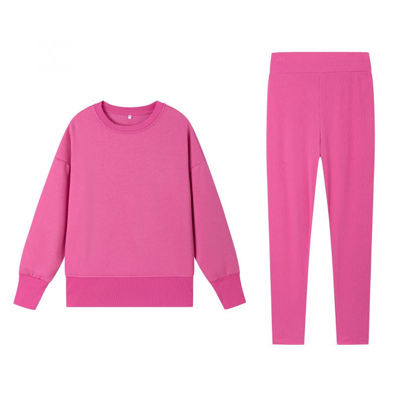 Women's European & American Casual Loose Sweatshirt and Skinny Pants Set - 2025 Autumn/Winter Collection